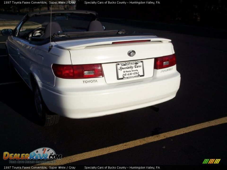 1997 Toyota Paseo Convertible Super White / Gray Photo #12