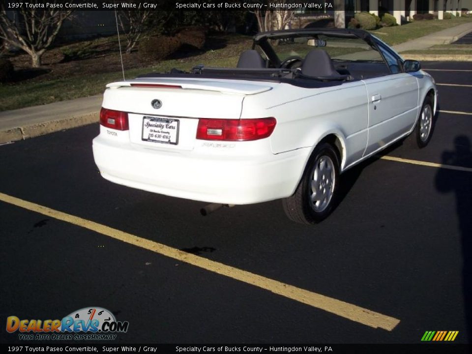 1997 Toyota Paseo Convertible Super White / Gray Photo #13