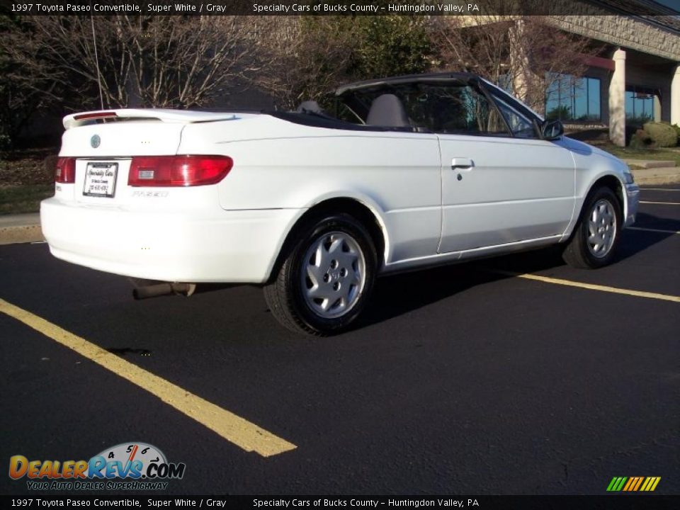 1997 Toyota Paseo Convertible Super White / Gray Photo #14