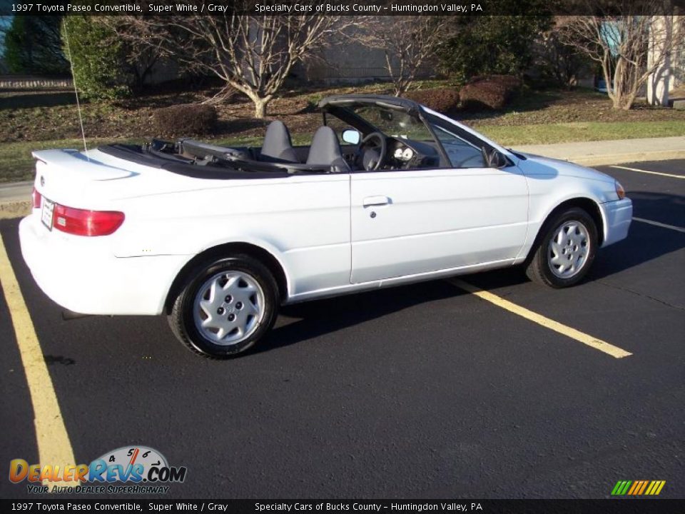 1997 Toyota Paseo Convertible Super White / Gray Photo #15