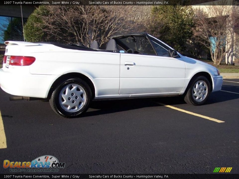 1997 Toyota Paseo Convertible Super White / Gray Photo #16