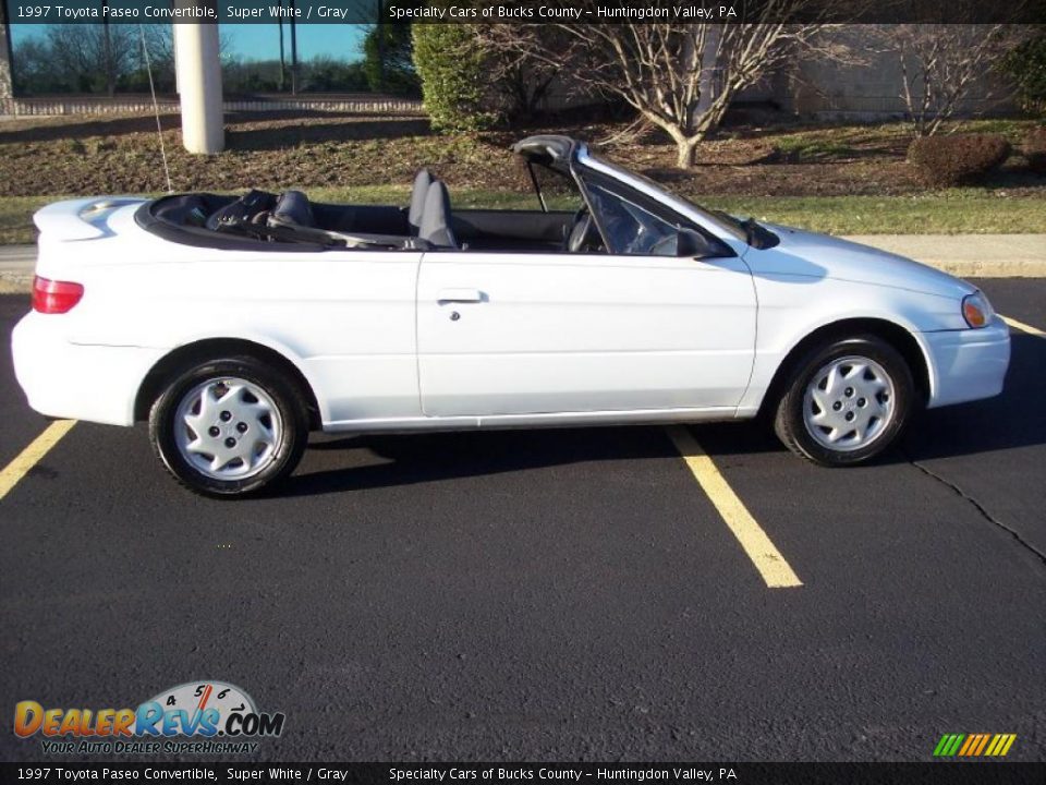 1997 Toyota Paseo Convertible Super White / Gray Photo #17