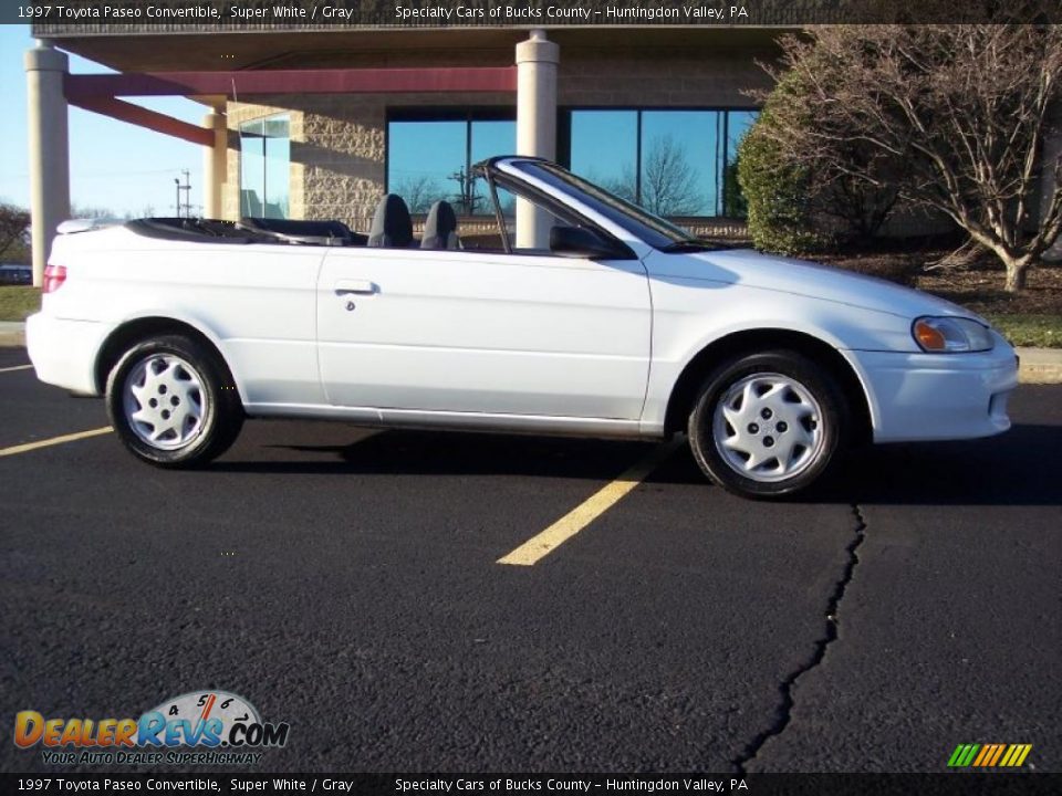 1997 Toyota Paseo Convertible Super White / Gray Photo #19