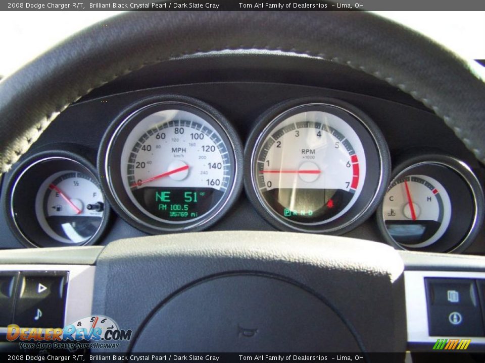 2008 Dodge Charger R/T Brilliant Black Crystal Pearl / Dark Slate Gray Photo #26