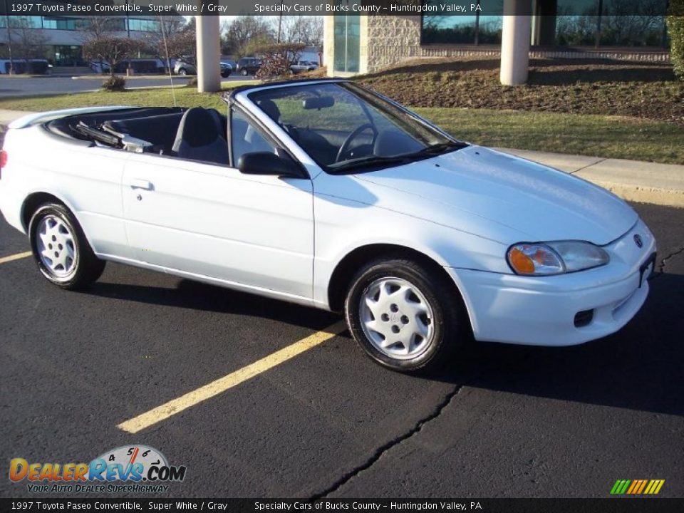 1997 Toyota Paseo Convertible Super White / Gray Photo #20