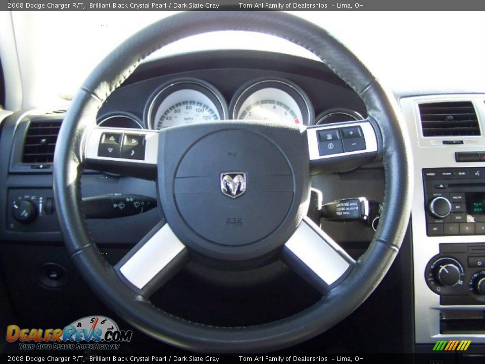 2008 Dodge Charger R/T Brilliant Black Crystal Pearl / Dark Slate Gray Photo #27