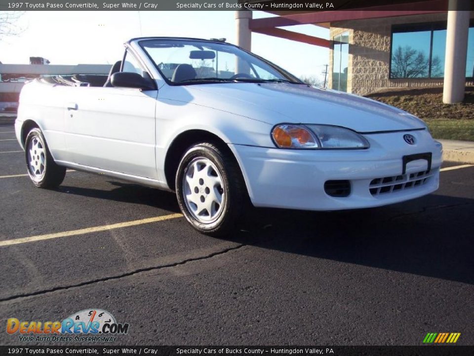 1997 Toyota Paseo Convertible Super White / Gray Photo #21