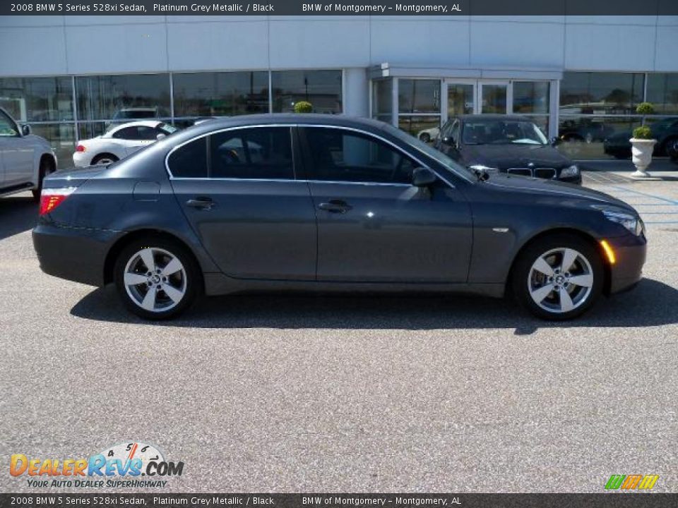 2008 BMW 5 Series 528xi Sedan Platinum Grey Metallic / Black Photo #2