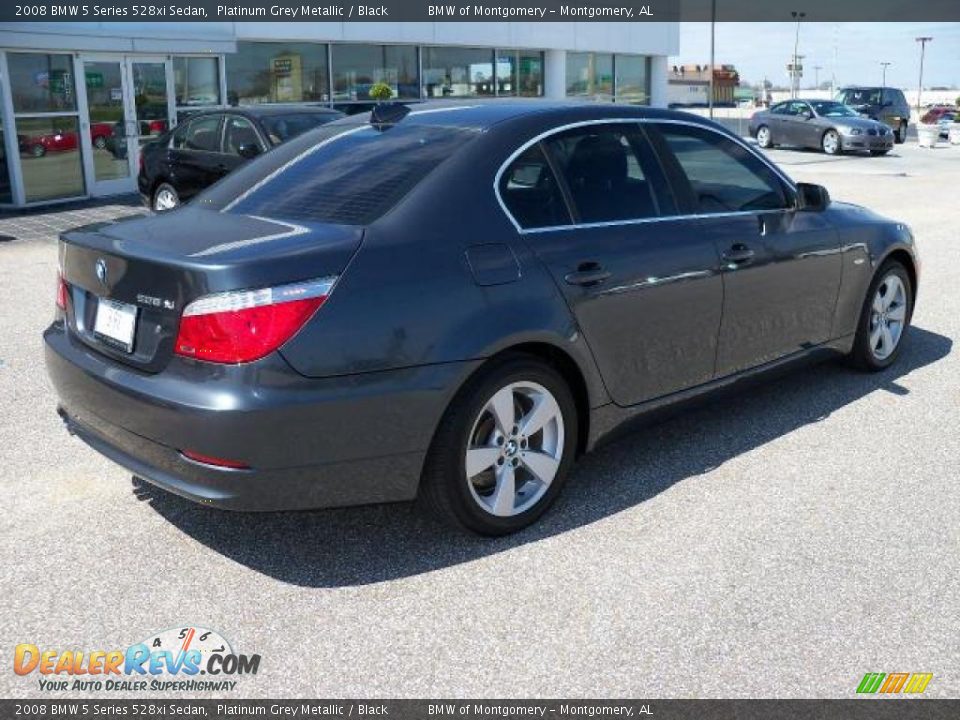 2008 BMW 5 Series 528xi Sedan Platinum Grey Metallic / Black Photo #3