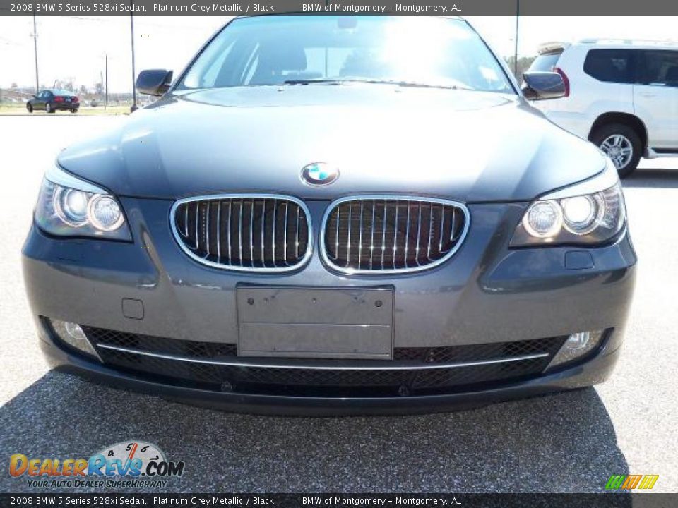 2008 BMW 5 Series 528xi Sedan Platinum Grey Metallic / Black Photo #10