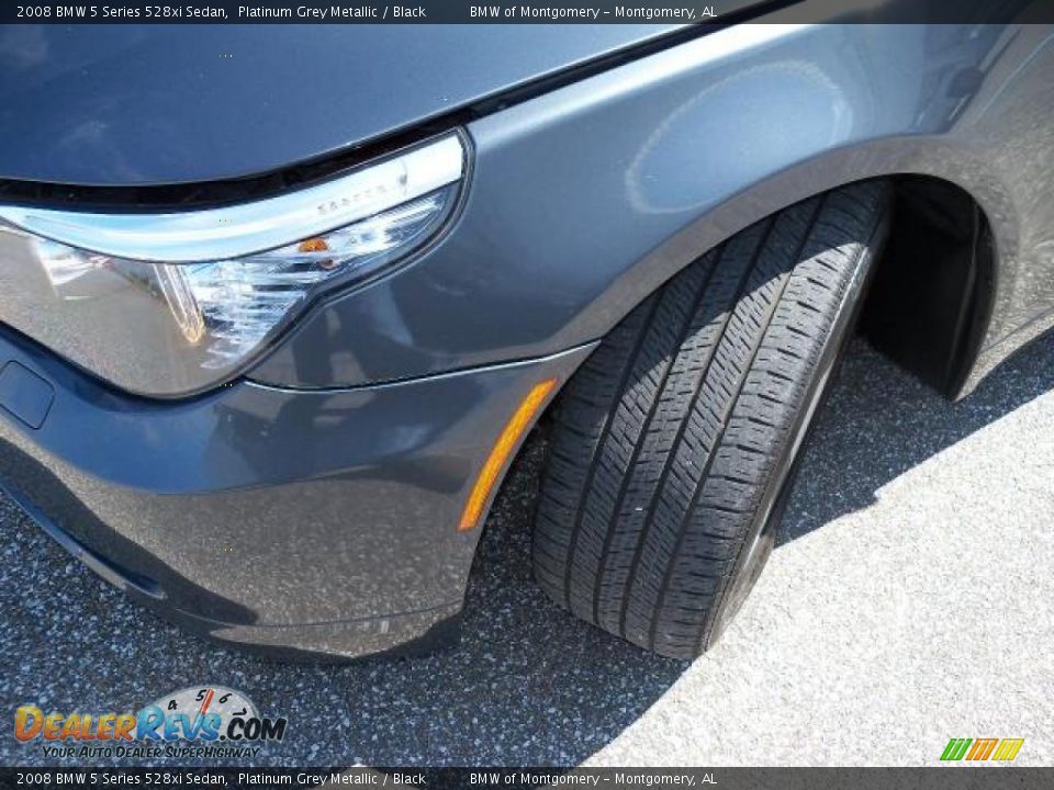 2008 BMW 5 Series 528xi Sedan Platinum Grey Metallic / Black Photo #12