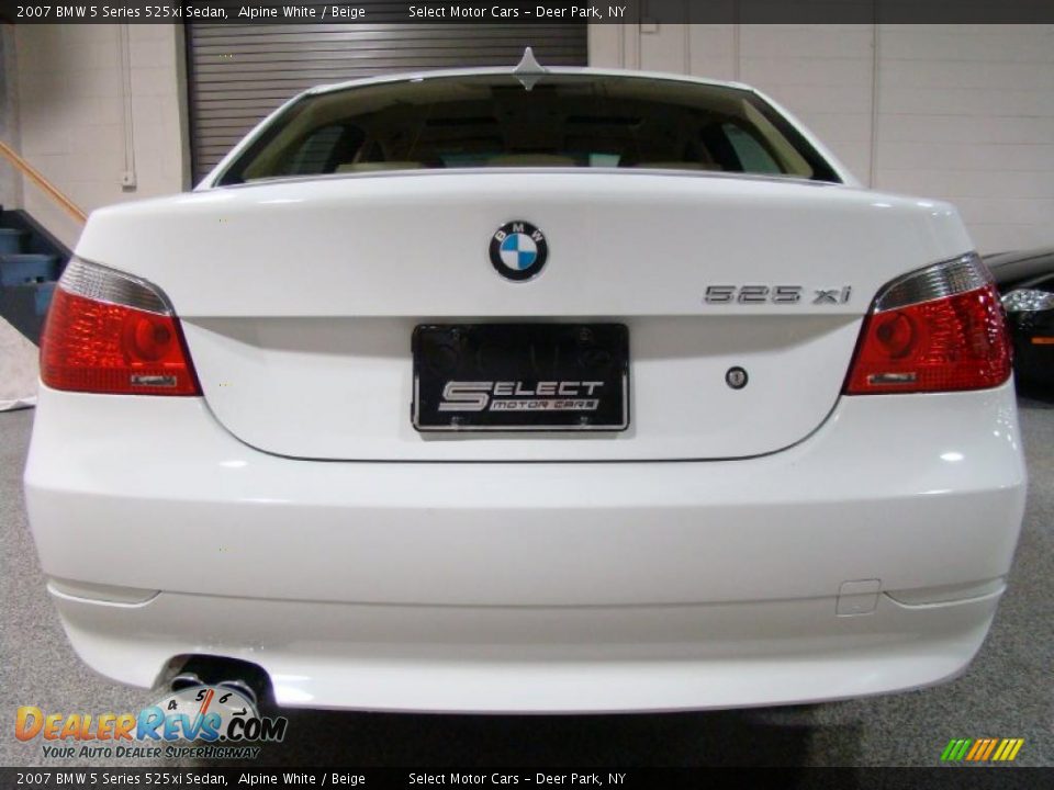 2007 BMW 5 Series 525xi Sedan Alpine White / Beige Photo #3