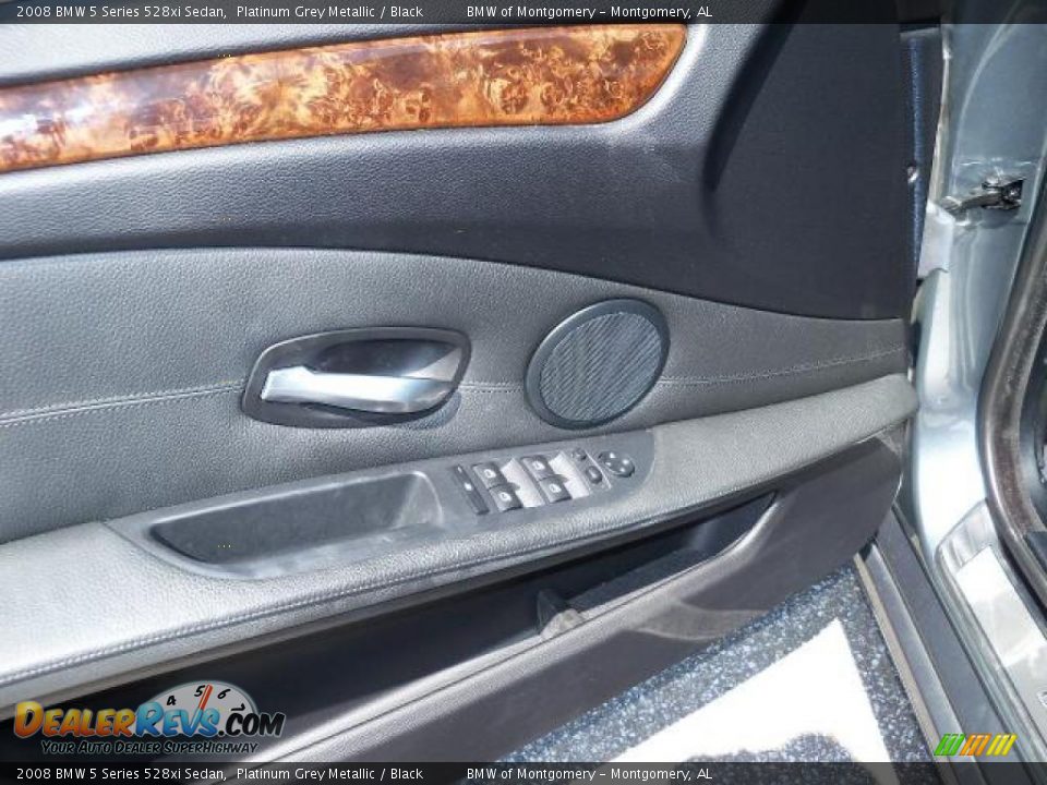 2008 BMW 5 Series 528xi Sedan Platinum Grey Metallic / Black Photo #15