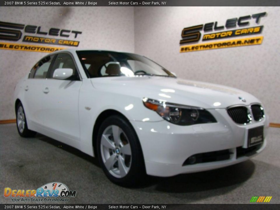 2007 BMW 5 Series 525xi Sedan Alpine White / Beige Photo #4