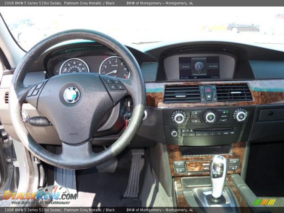 2008 BMW 5 Series 528xi Sedan Platinum Grey Metallic / Black Photo #18