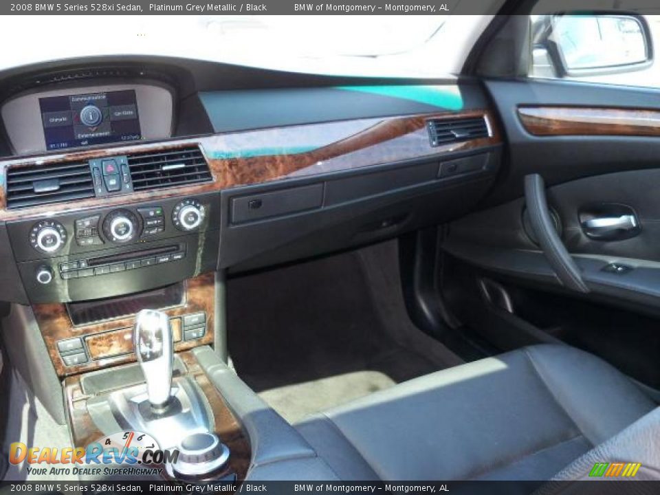 2008 BMW 5 Series 528xi Sedan Platinum Grey Metallic / Black Photo #19