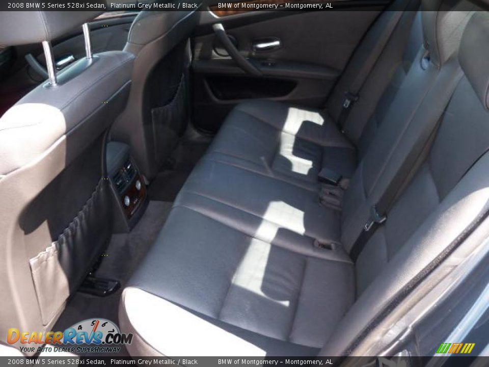 2008 BMW 5 Series 528xi Sedan Platinum Grey Metallic / Black Photo #20
