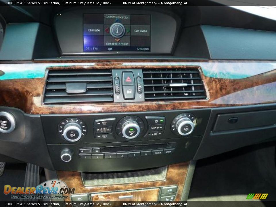 2008 BMW 5 Series 528xi Sedan Platinum Grey Metallic / Black Photo #22