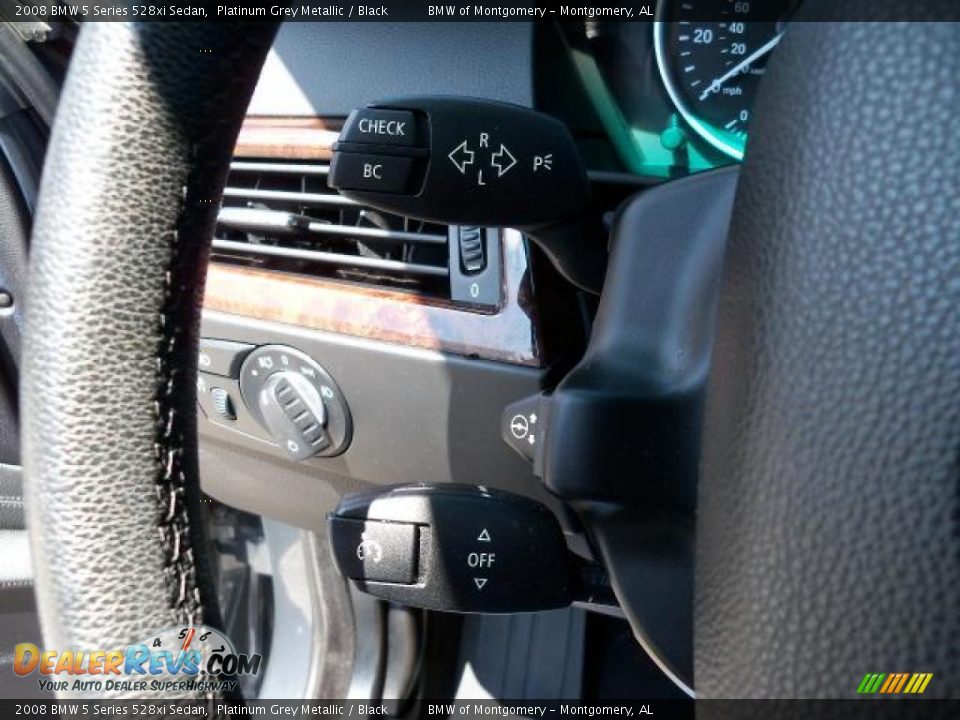 2008 BMW 5 Series 528xi Sedan Platinum Grey Metallic / Black Photo #24