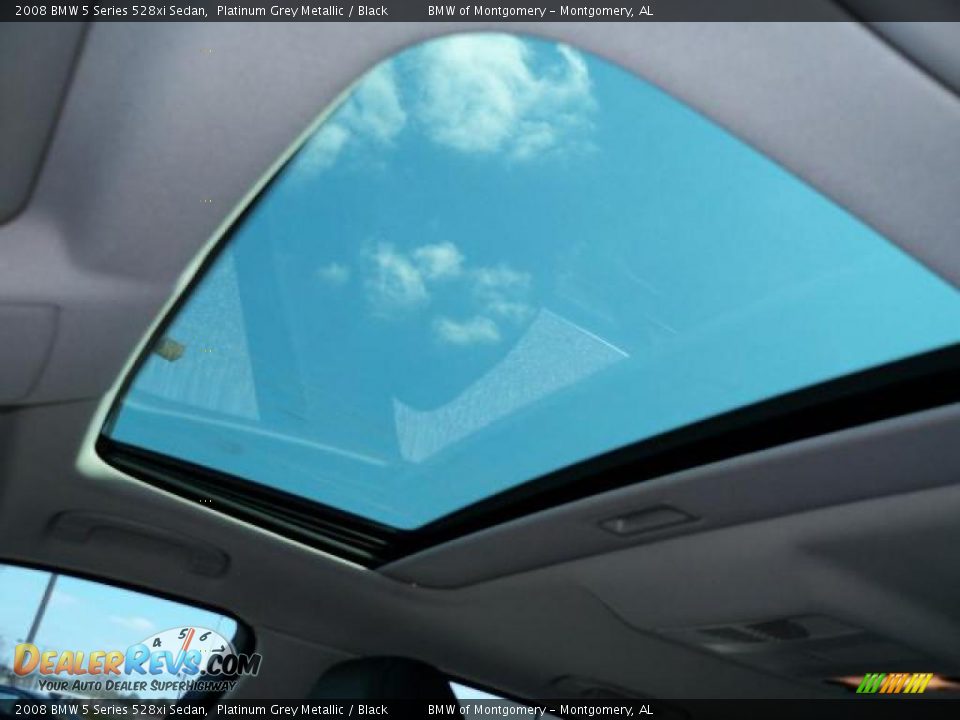 2008 BMW 5 Series 528xi Sedan Platinum Grey Metallic / Black Photo #26
