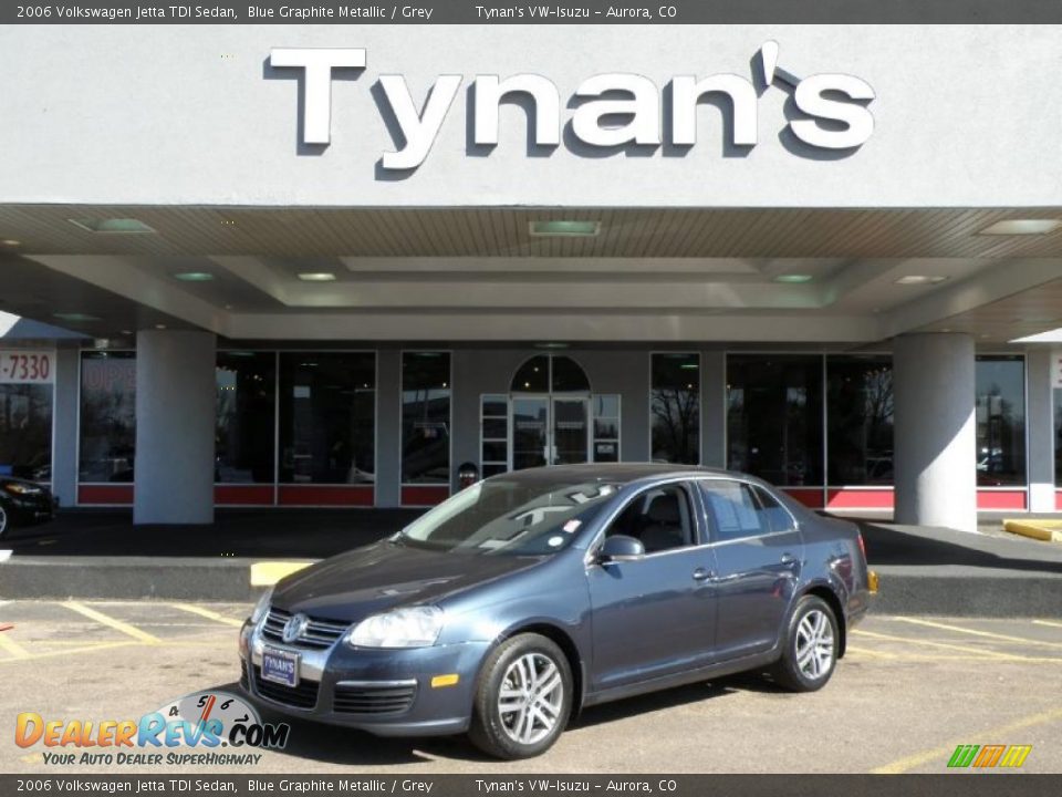 2006 Volkswagen Jetta TDI Sedan Blue Graphite Metallic / Grey Photo #1