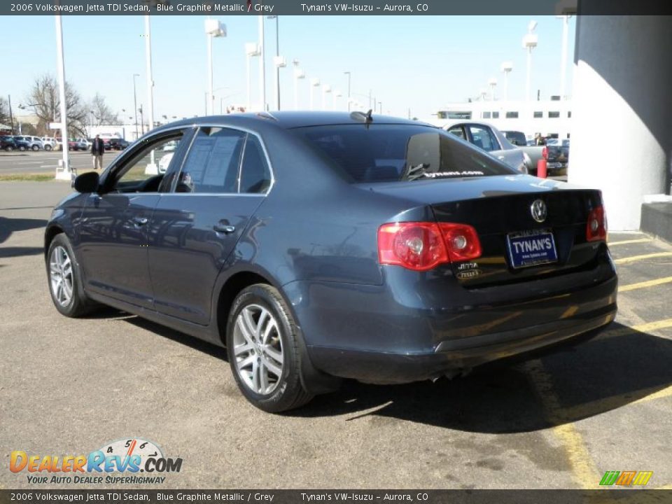 2006 Volkswagen Jetta TDI Sedan Blue Graphite Metallic / Grey Photo #4