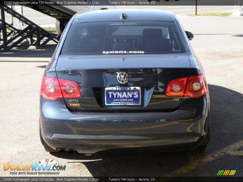 2006 Volkswagen Jetta TDI Sedan Blue Graphite Metallic / Grey Photo #5