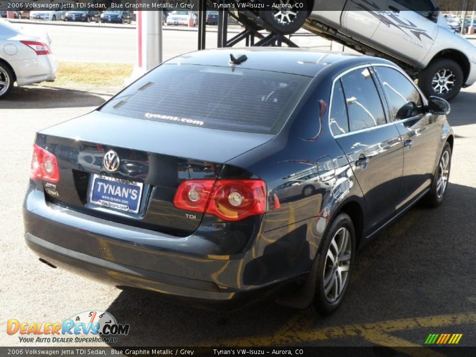 2006 Volkswagen Jetta TDI Sedan Blue Graphite Metallic / Grey Photo #6