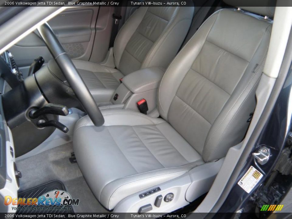 2006 Volkswagen Jetta TDI Sedan Blue Graphite Metallic / Grey Photo #7