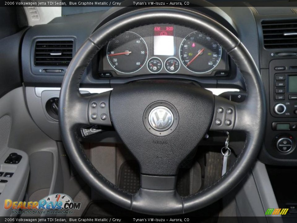 2006 Volkswagen Jetta TDI Sedan Blue Graphite Metallic / Grey Photo #10