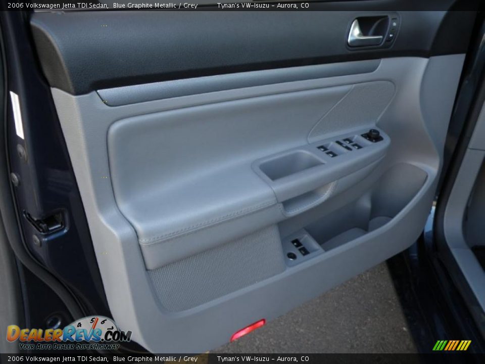 2006 Volkswagen Jetta TDI Sedan Blue Graphite Metallic / Grey Photo #13