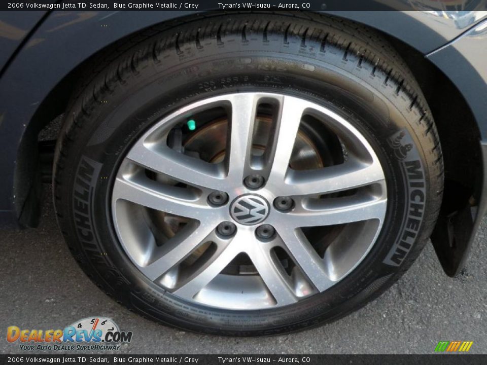 2006 Volkswagen Jetta TDI Sedan Blue Graphite Metallic / Grey Photo #19