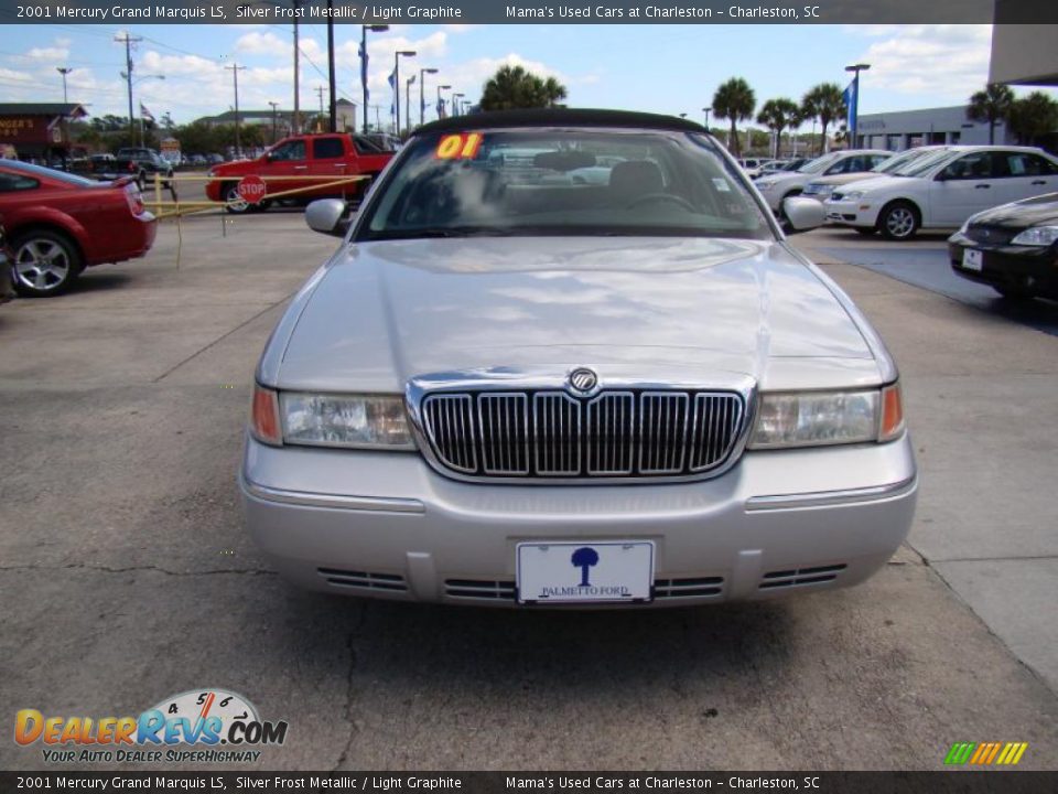 2001 Mercury Grand Marquis LS Silver Frost Metallic / Light Graphite Photo #3