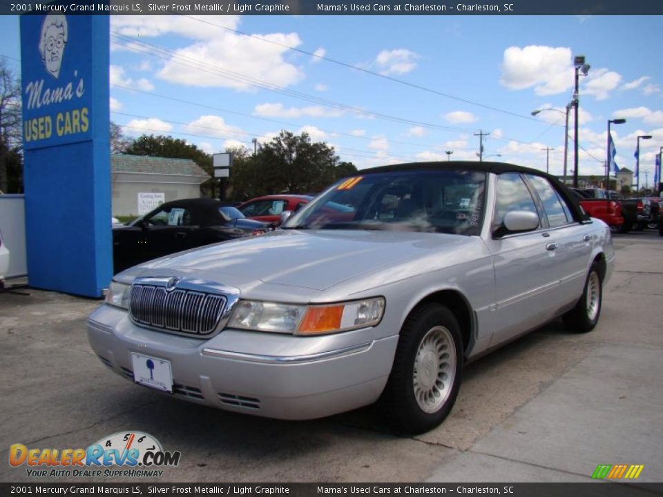 2001 Mercury Grand Marquis LS Silver Frost Metallic / Light Graphite Photo #4
