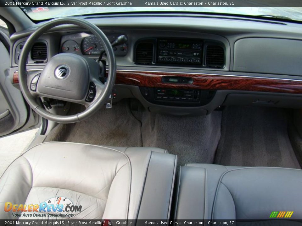 2001 Mercury Grand Marquis LS Silver Frost Metallic / Light Graphite Photo #18