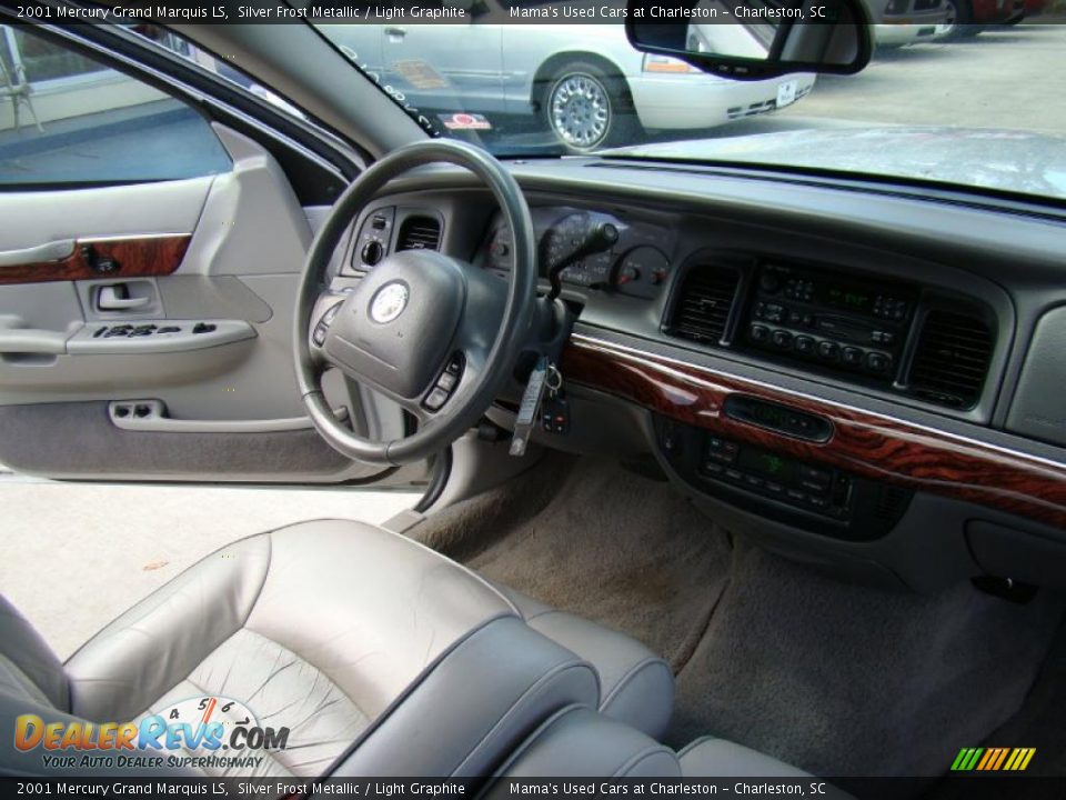 2001 Mercury Grand Marquis LS Silver Frost Metallic / Light Graphite Photo #19