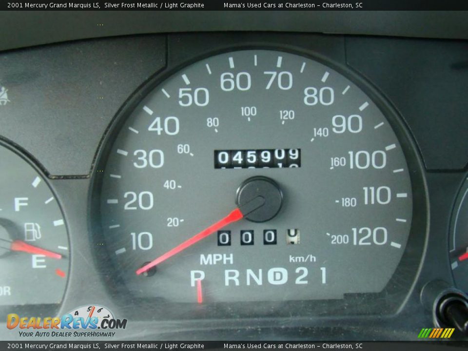 2001 Mercury Grand Marquis LS Silver Frost Metallic / Light Graphite Photo #30