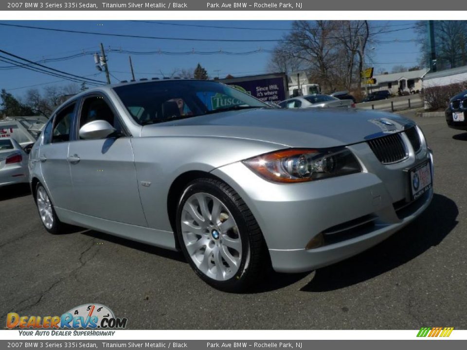 2007 BMW 3 Series 335i Sedan Titanium Silver Metallic / Black Photo #2