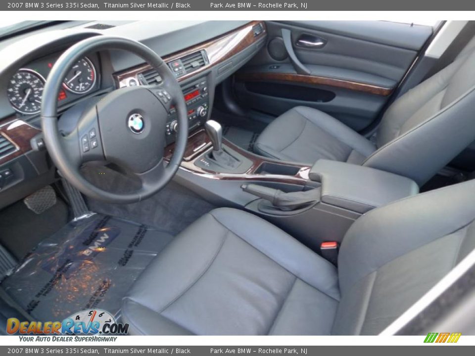 2007 BMW 3 Series 335i Sedan Titanium Silver Metallic / Black Photo #5