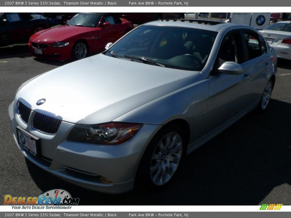 2007 BMW 3 Series 335i Sedan Titanium Silver Metallic / Black Photo #10