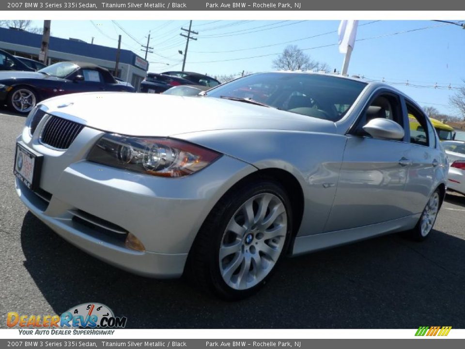 2007 BMW 3 Series 335i Sedan Titanium Silver Metallic / Black Photo #11