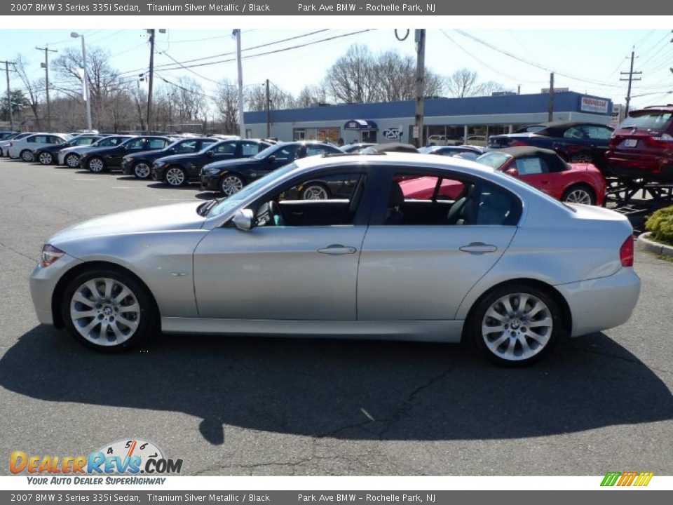 2007 BMW 3 Series 335i Sedan Titanium Silver Metallic / Black Photo #13