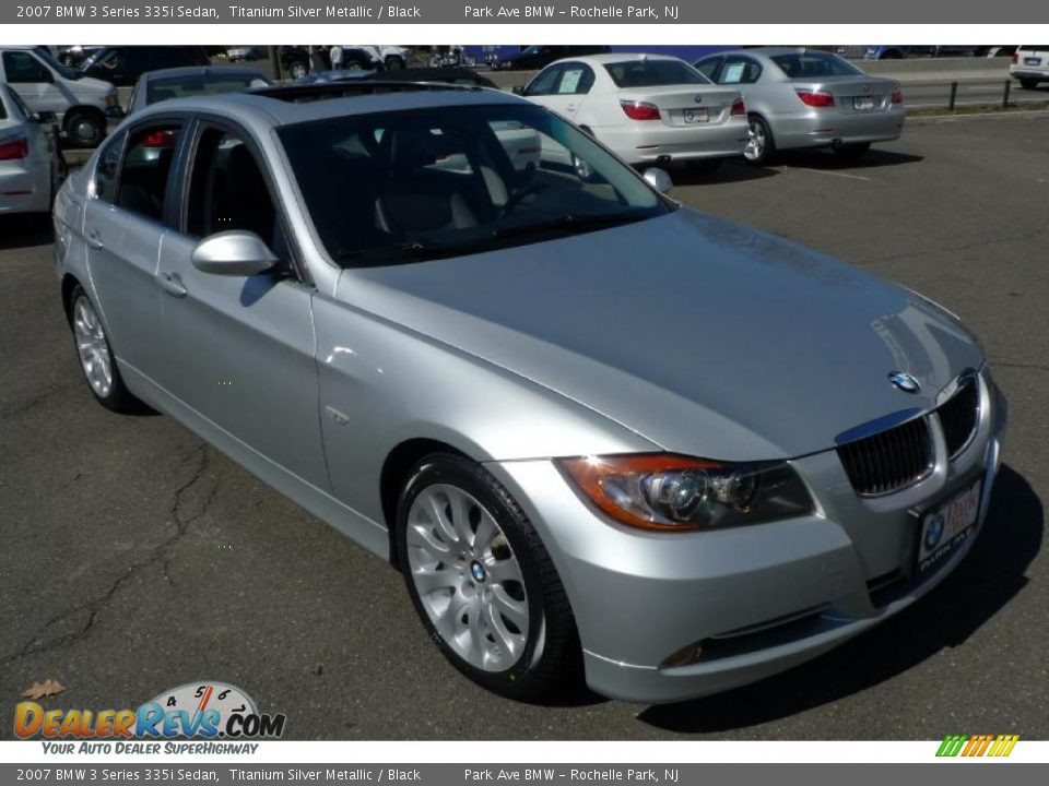 2007 BMW 3 Series 335i Sedan Titanium Silver Metallic / Black Photo #14