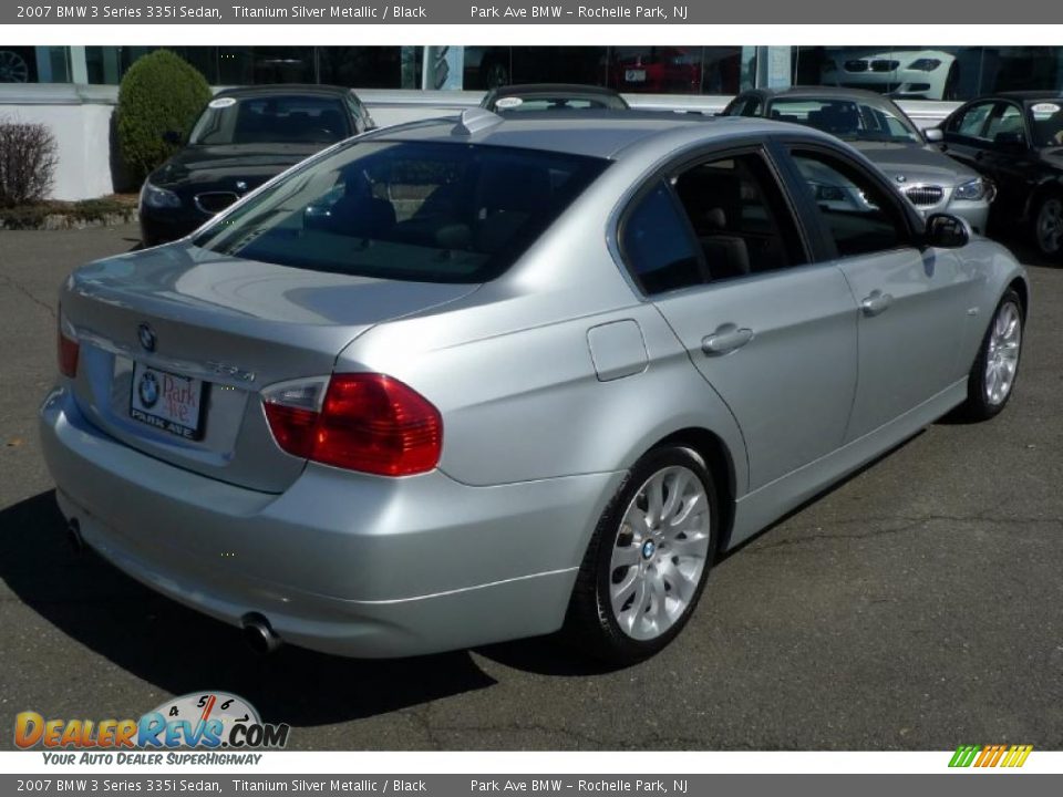 2007 BMW 3 Series 335i Sedan Titanium Silver Metallic / Black Photo #16