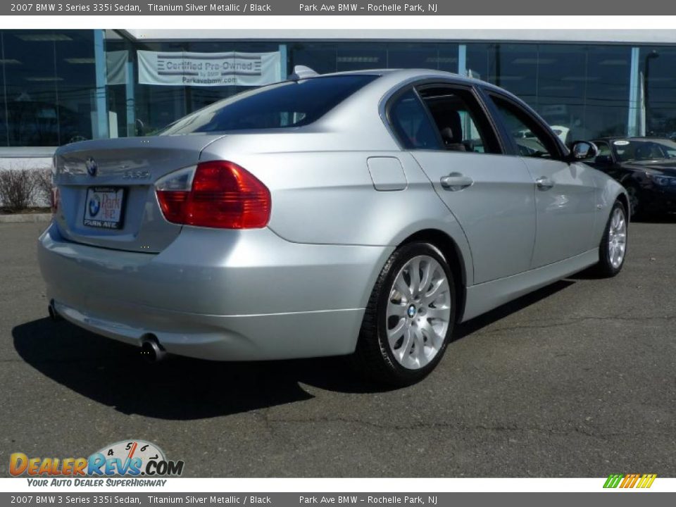 2007 BMW 3 Series 335i Sedan Titanium Silver Metallic / Black Photo #18