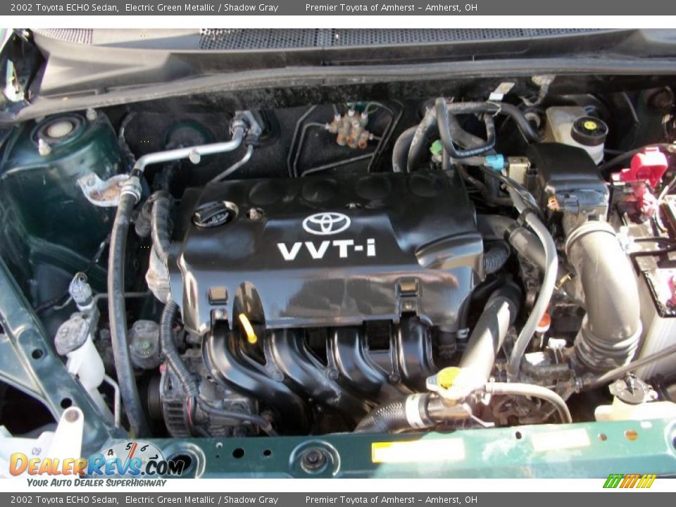 2002 Toyota ECHO Sedan Electric Green Metallic / Shadow Gray Photo #15