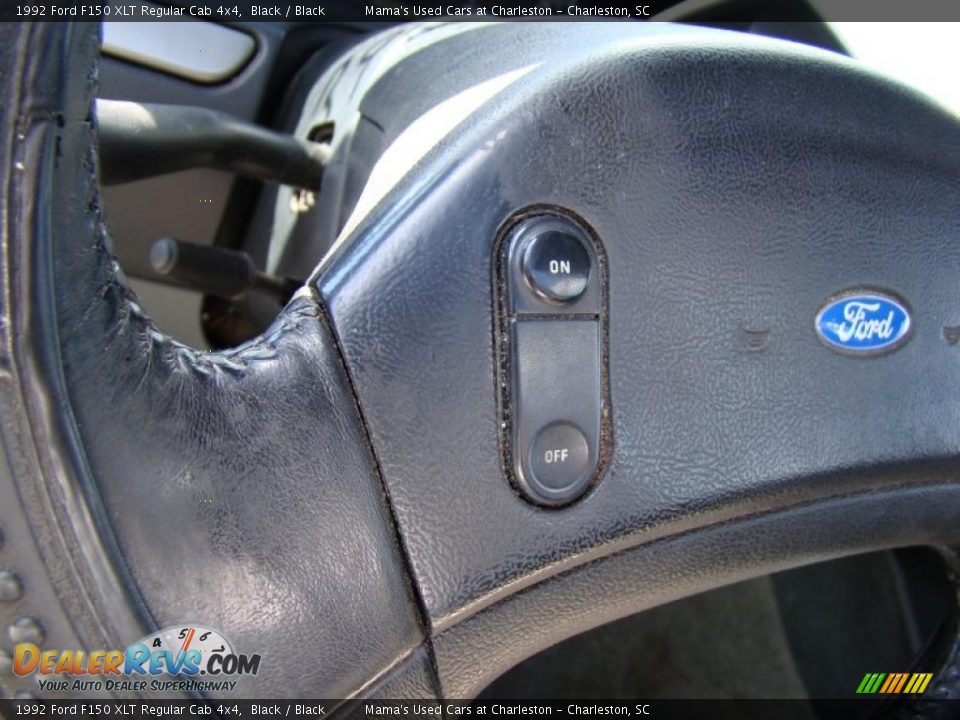 1992 Ford F150 XLT Regular Cab 4x4 Black / Black Photo #22