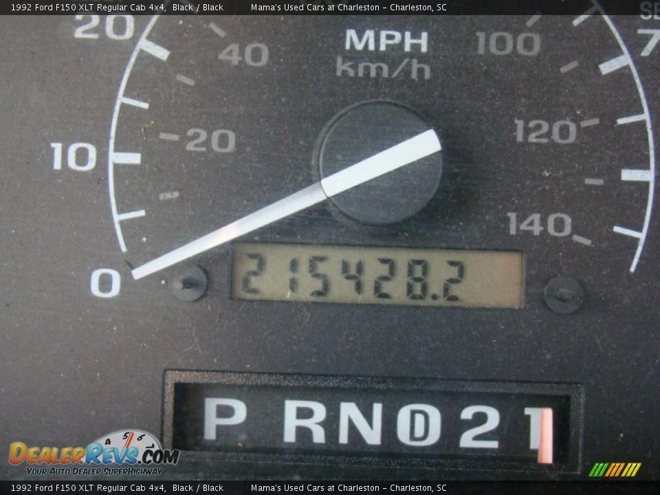 1992 Ford F150 XLT Regular Cab 4x4 Black / Black Photo #25