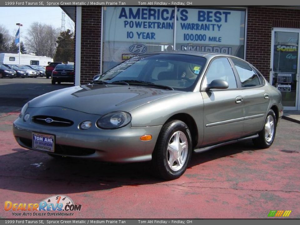 1999 Ford Taurus SE Spruce Green Metallic / Medium Prairie Tan Photo #1