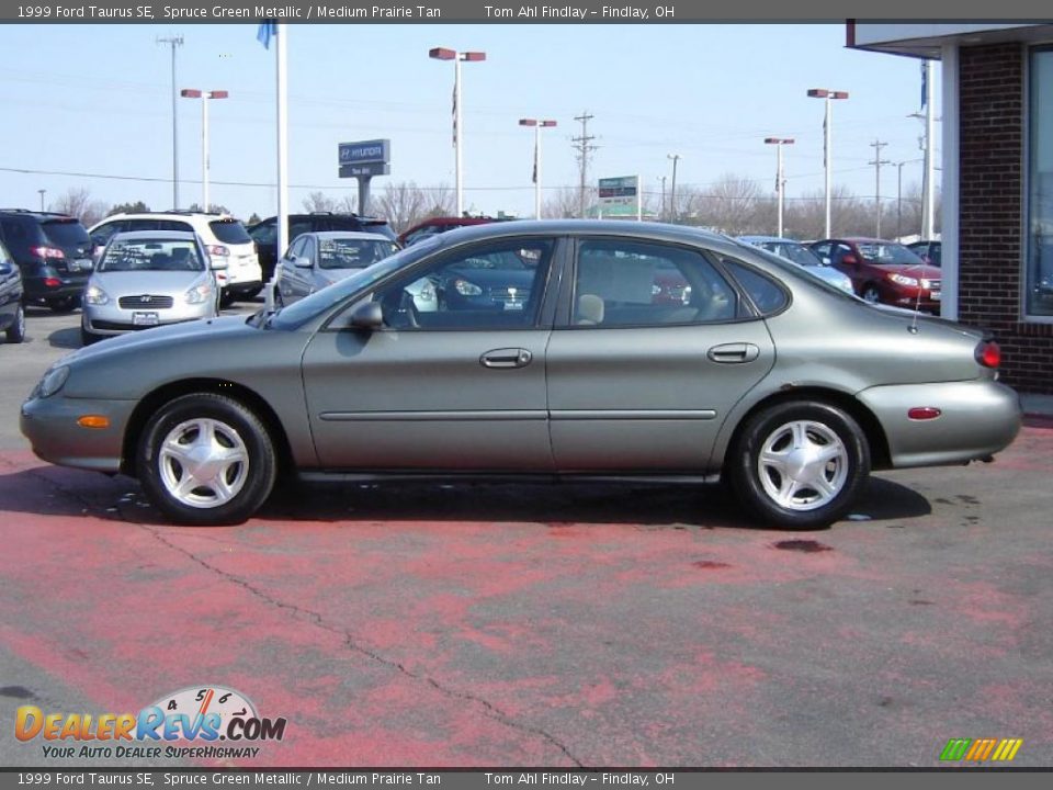 1999 Ford Taurus SE Spruce Green Metallic / Medium Prairie Tan Photo #2